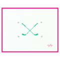 Crossed Golf Clubs Insert