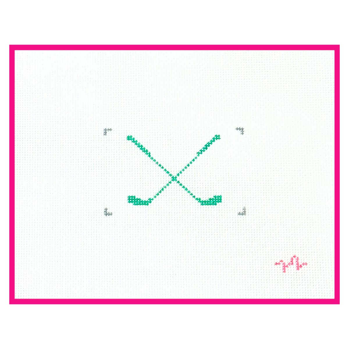 Crossed Golf Clubs Insert