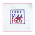 Woven white needlepoint canvas with a hand-painted design