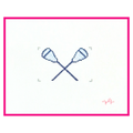 Crossed Lacrosse Sticks Insert