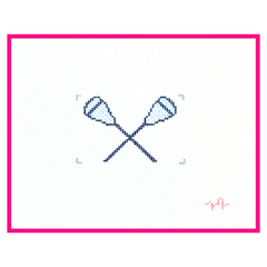 Crossed Lacrosse Sticks Insert