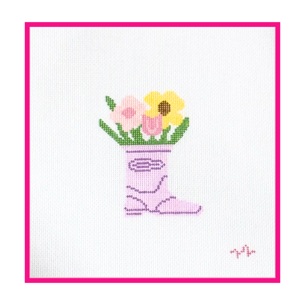 Rainboot with Flowers