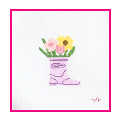 Rainboot with Flowers