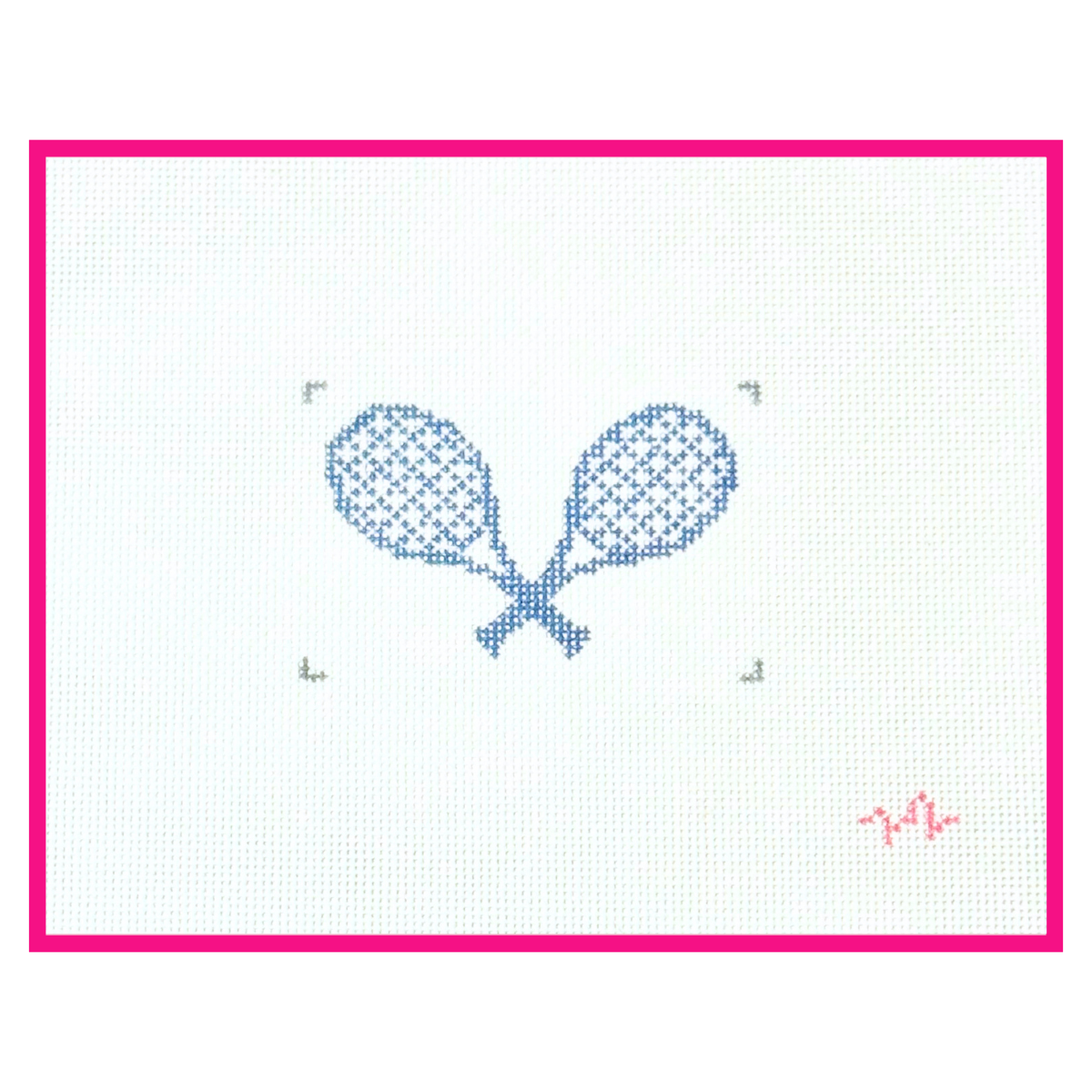 Crossed Tennis Racquets Insert